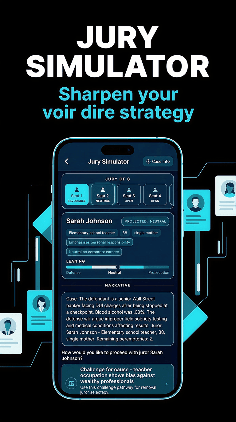 Jury Simulator interface preview